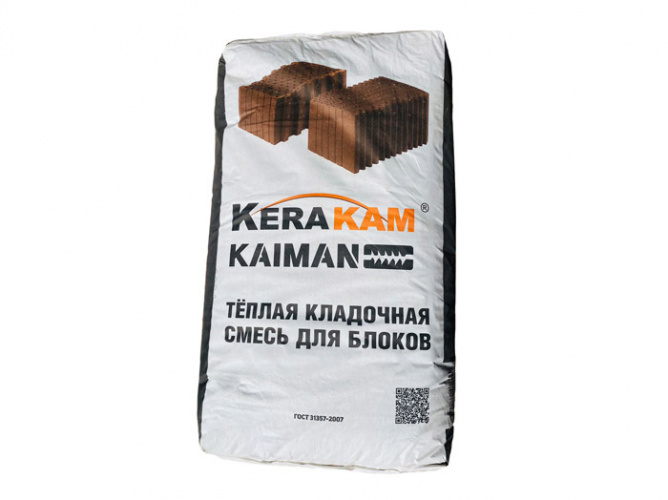 Теплая кладочная смесь для блоков ТМ КЕRАКАМ®, ТМ КАIМАN® (зима -10°С)