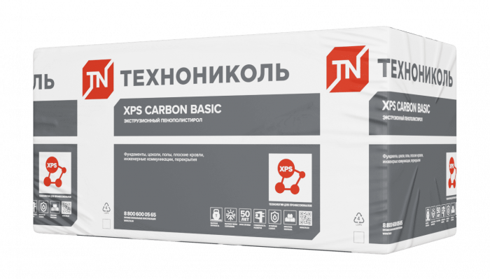 Экструзионный пенополистирол XPS CARBON BASIC 200 / КАРБОН БАЗА 200 1180х580х50-L