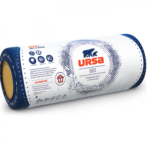 Теплоизоляция Ursa GEO М-25 9000х1200х50 мм 1 мат в упаковке