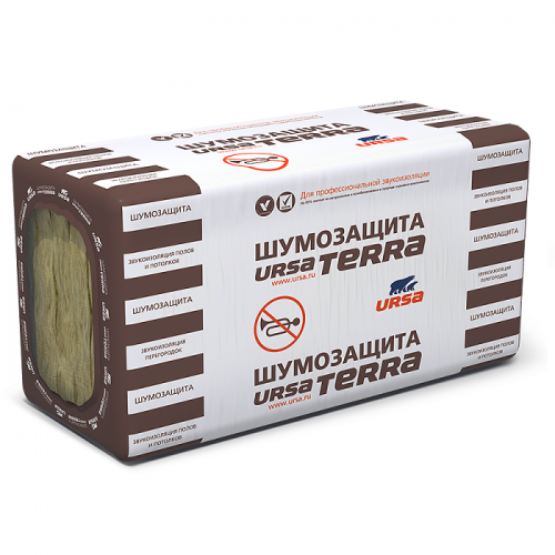 Теплоизоляция Ursa Terra Шумозащита 1250х610х100 мм 5 плит в упаковке