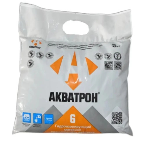 Гидроизоляция цементная проникающая Акватрон-6 5кг
